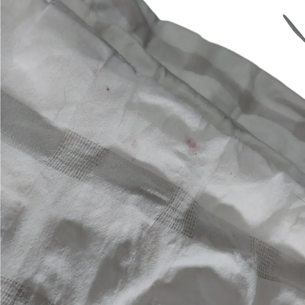 CHARTER CLUB! WHITE & TAN SHABBY CHIC SUBTLE PLAID PUCKERED DUVET COVER! SZ TWIN